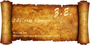 Zárug Egmont névjegykártya